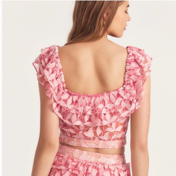LoveShackFancy Serafina Lace Crop Top💖💖 $345 sz 2 - Picture 3 of 5